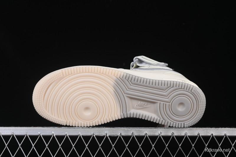 Nike Air Force 1 Mid Light Gray Two-Tone Sole All-Star Starry Sky Mid-Top Casual Skate Shoes - XL0236-232