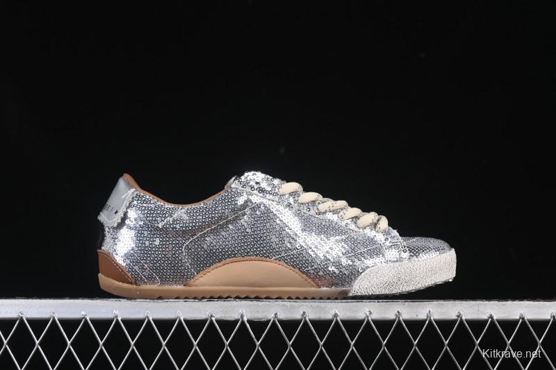 Golden Goose True Star Distressed Leather Sneakers - GGDB