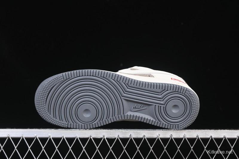 Nike Air Force 1 '07 Low Supreme Collaboration Beige Canvas Casual Sneakers - XX3168-210