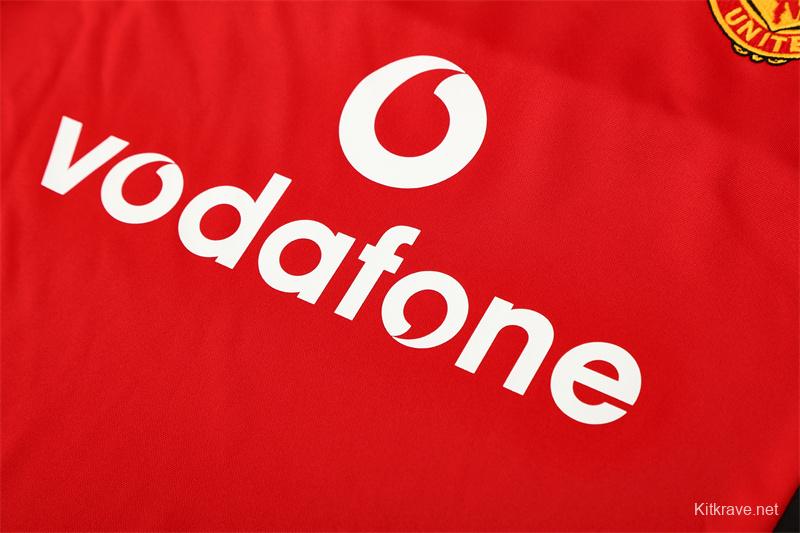 Retro 02/03 Manchester United Red Half Zipper Jacket