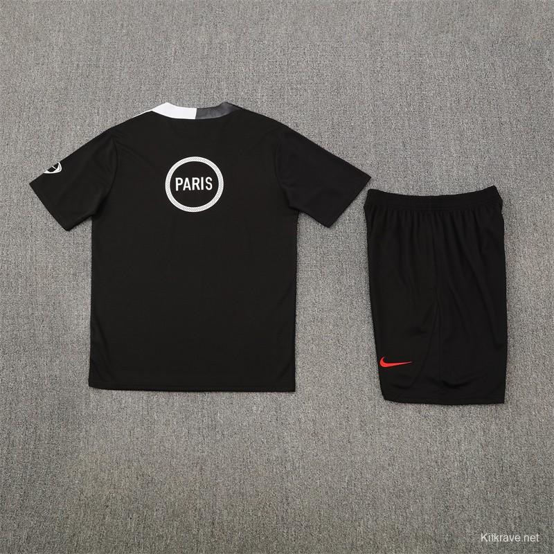 25/26 PSG Black T90 with XS Short Sleeve+Soccer Shorts