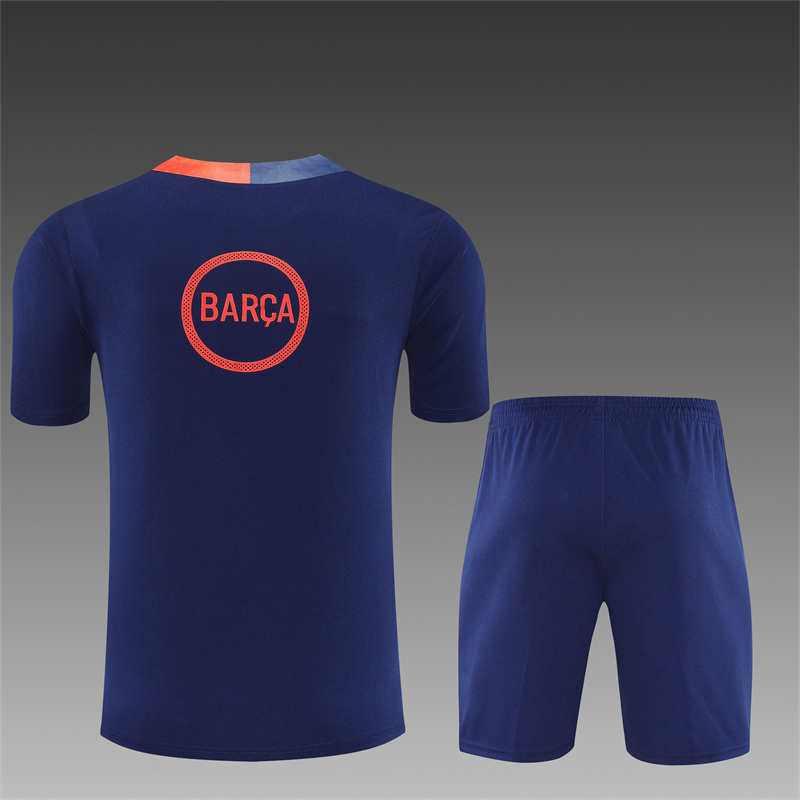 25/26 Barcelona Royal Blue T90 Short Sleeve Jersey+Shorts with XS