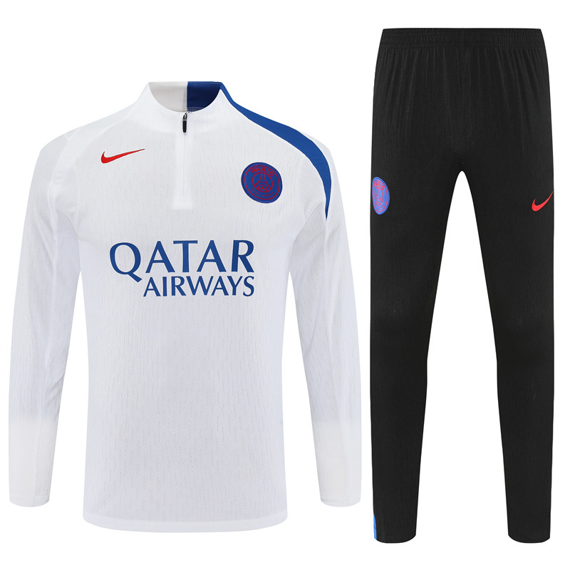 Player Version 25/26 Paris White T90 Half Zipper Jacket+Long Pants