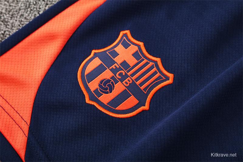 25/26 Barcelona Royal Blue T90 Short Sleeve Jersey+Shorts with XS
