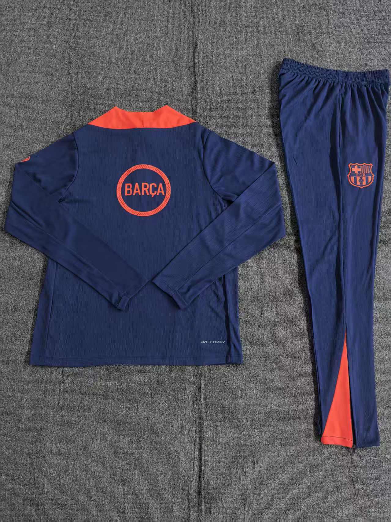 25/26 Kids Barcelona Blue Orange Camouflage T90 Short Sleeve Jersey+Shorts