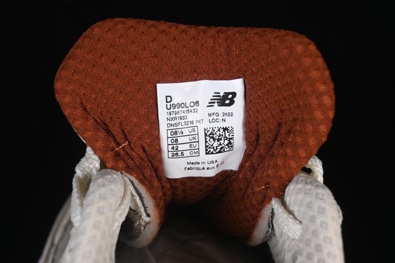 New Balance 990 Series Premium Made in USA Retro Running Shoes with Carbon Midsole and Translucent TPU Heel - U990LO6