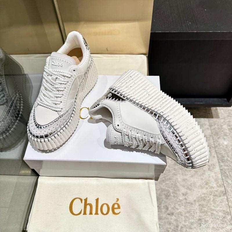 Chloe 2025 SS Hand-Stitched Mark Line Casual Shoes - LY00350
