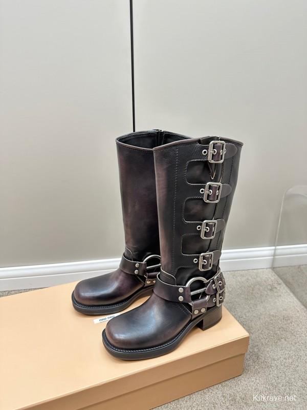 Miu Miu Fall/Winter 2025 Limited Edition Punk Style Martin Boots - LY00500