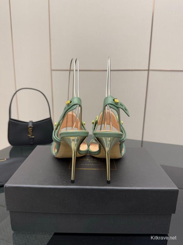 Balmain 2025/SS Metal Heel High Heel Sandals - KFY00320