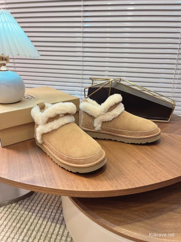 UGG 2025/SS Snow Boots with High-End Lamb Fur Collar Design - MJ00251