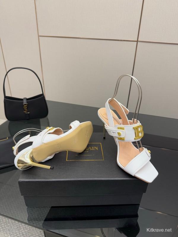 Balmain 2025/SS Metal Heel High Heel Sandals - KFY00320