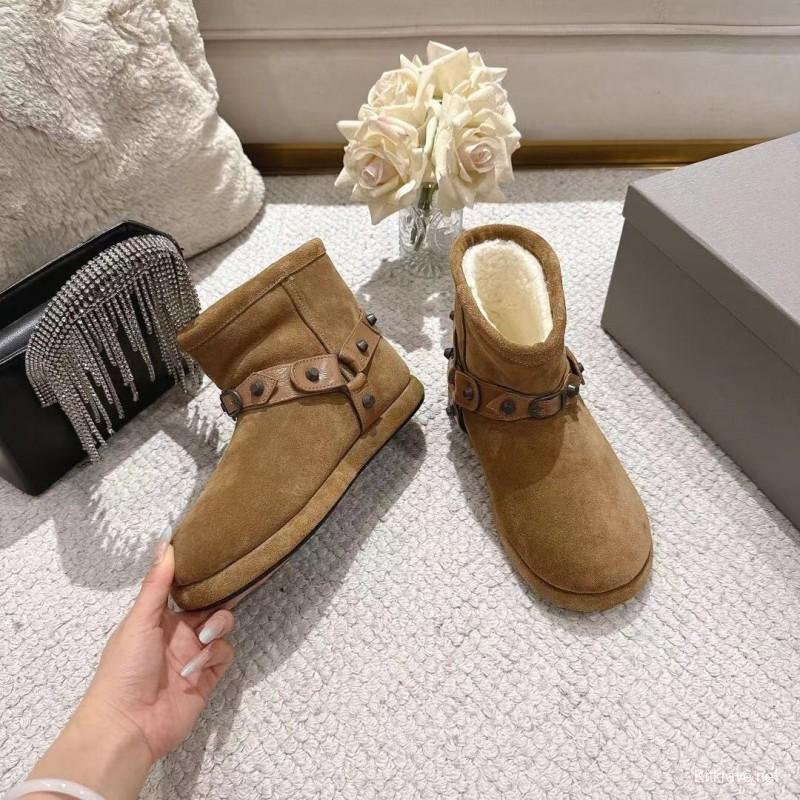 Balenciaga F022 Wool Short Boots Snow Boots - F022