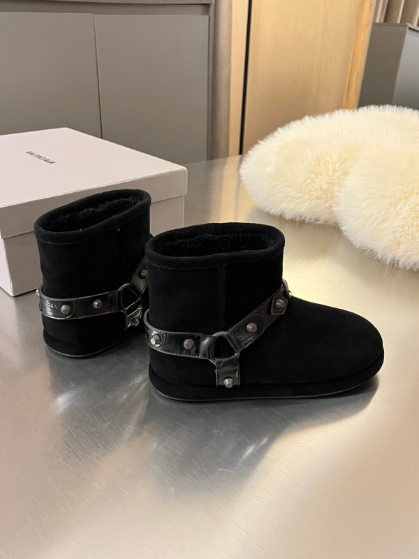 Balenciaga 2025 SS Buckle Rivet Snow Boots - LY00300