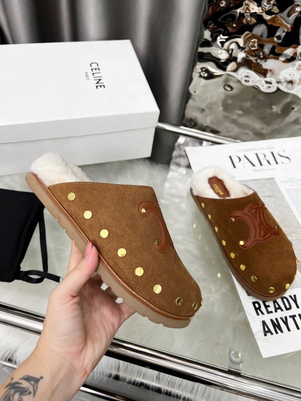 CELINE 2025/ss Studded Birkenstock Sandals - LY00270