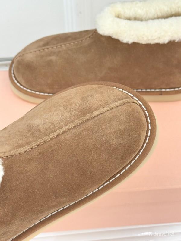 Miu Miu Retro Shearling Platform Snow Boots - KFY00300