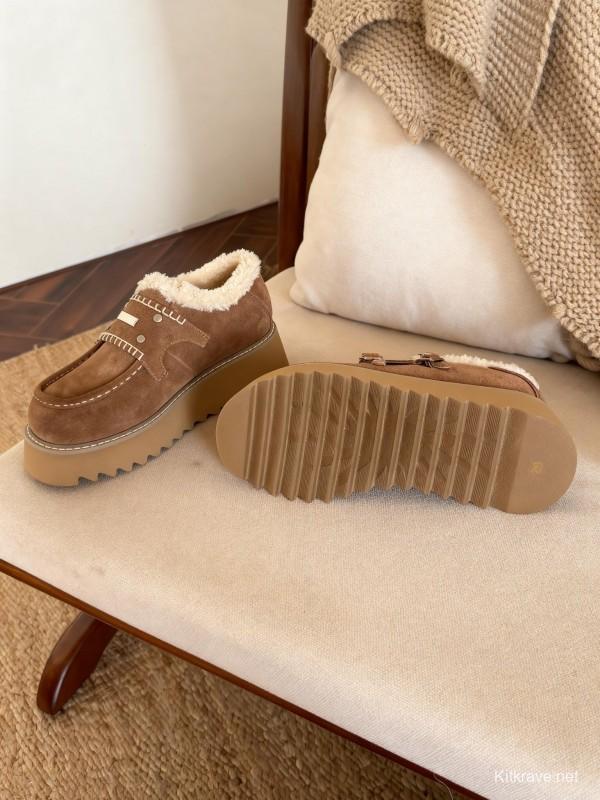 SugarSu Retro Snow Boots Platform Sole Casual Shoes - KFY00270