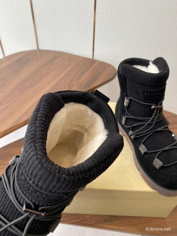 Brunello Cucinelli Open Walk Ankle Boot Winter Snow Boots - AS00410