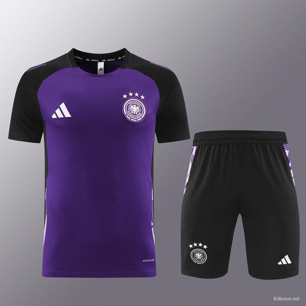 2025 Germany Purple Short Sleeve+Soccer Shorts