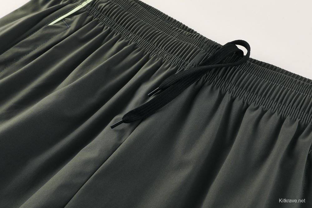 25/26 Real Madrid Light Green Half Zipper Jacket+Long Pants S-3XL