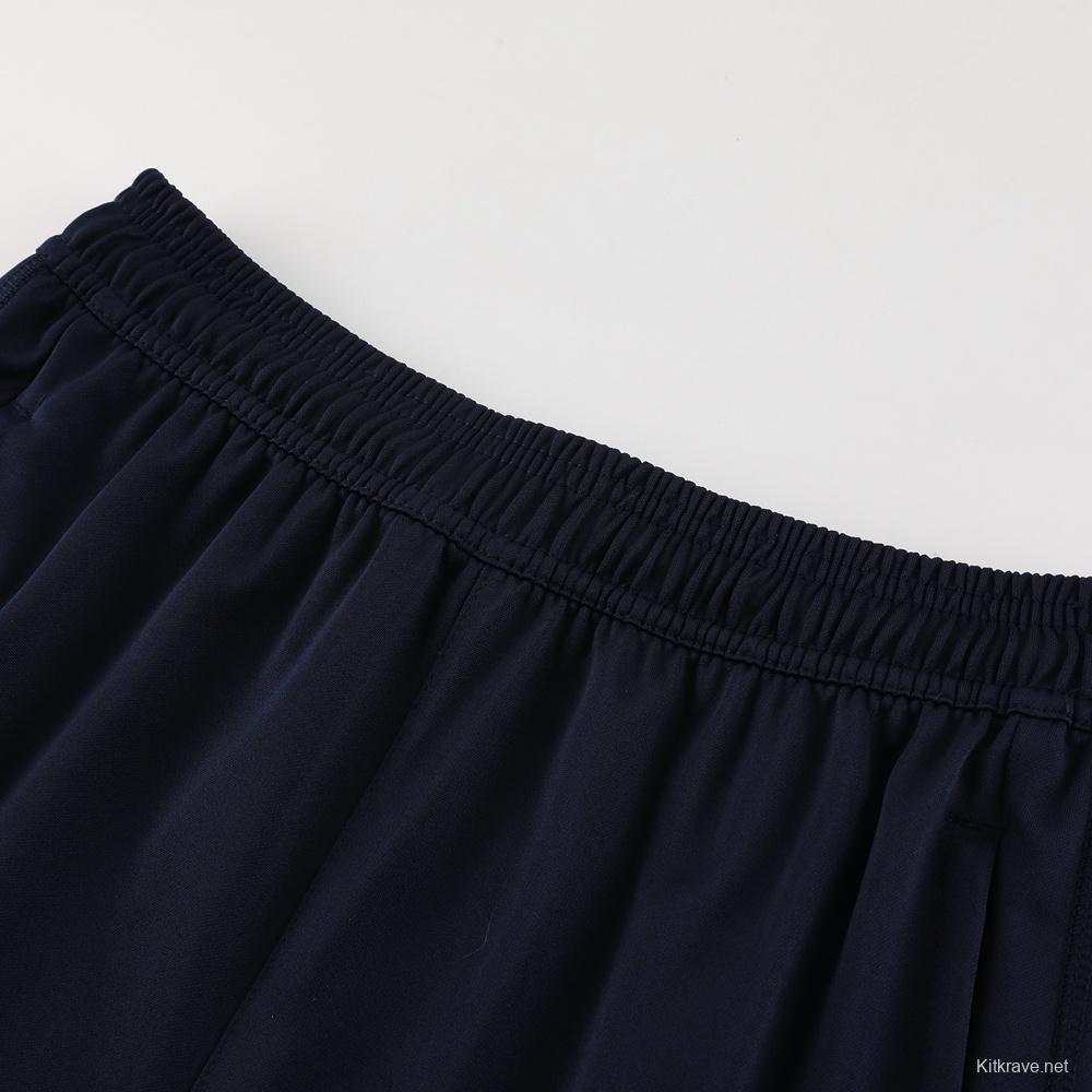 25/26 Real Madrid Royal Blue Half Zipper Jacket+Long Pants