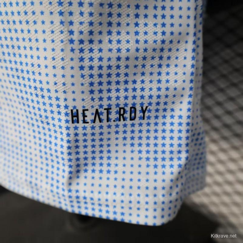 2025 Player Version  USA  Away White with Blue Halftone Gradient Pattern World Cup Commemorative Jersey