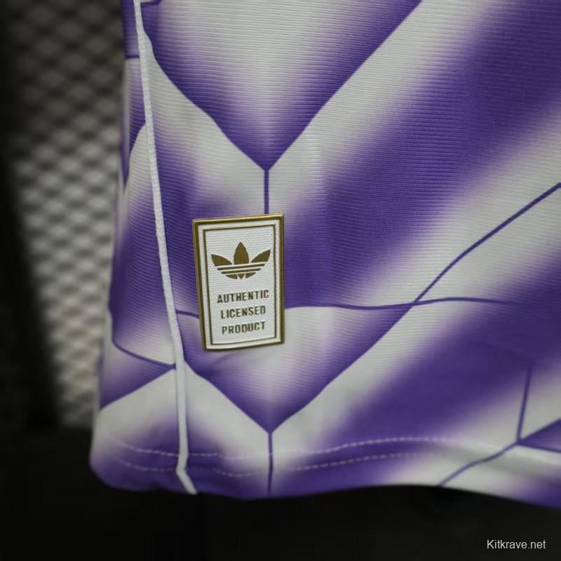 25/26 Player Version  Real Madrid Third Purple with Chevron Gradient Pattern Jersey