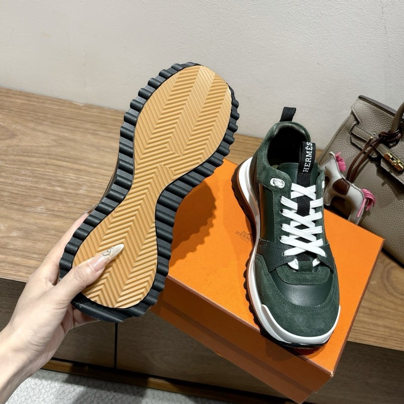 Hermes Boot-Type Shoes with Classic British Color Blocking Design - AS00410