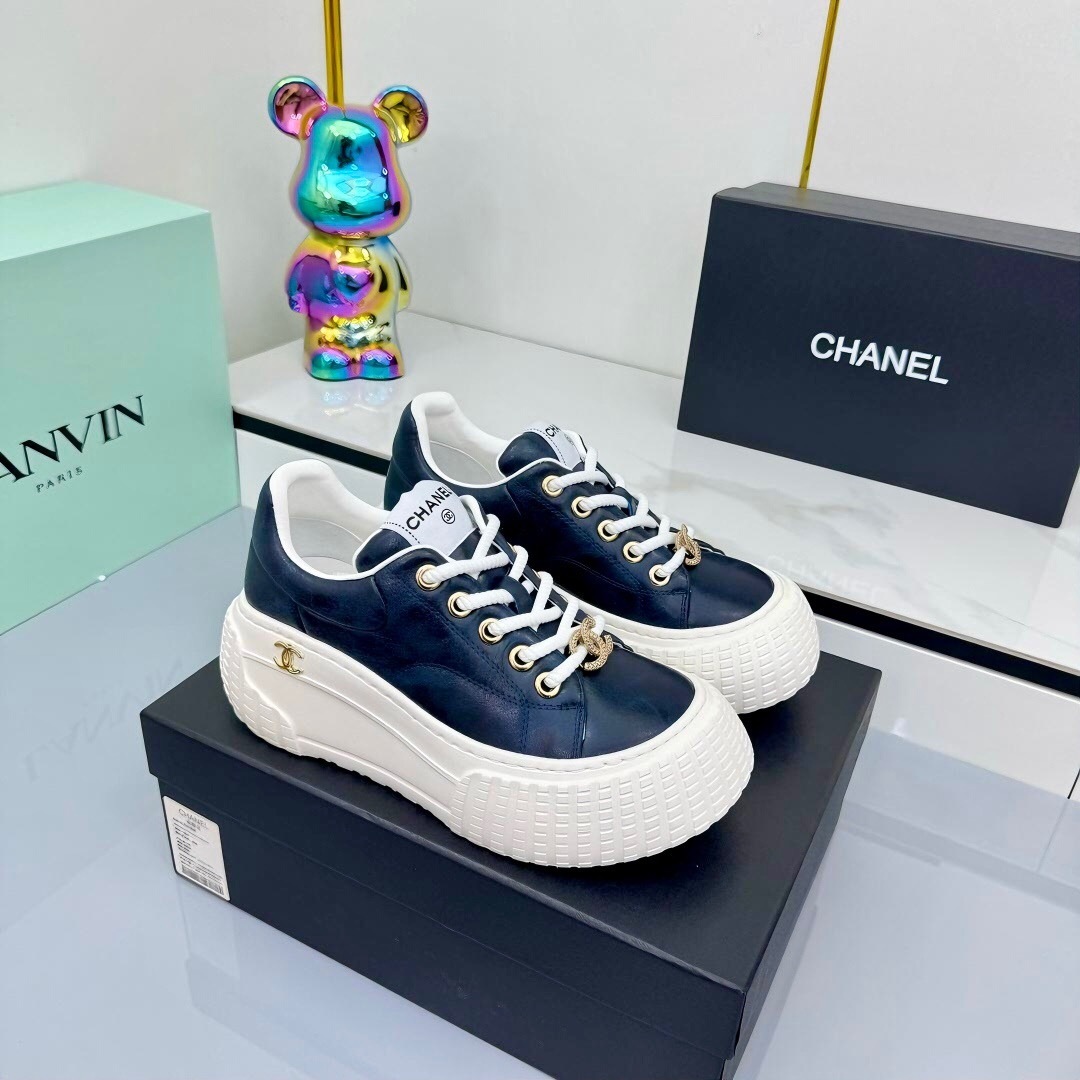 Chanel 2025 SS Loafers Panda Shoes Original Calfskin - LY00330