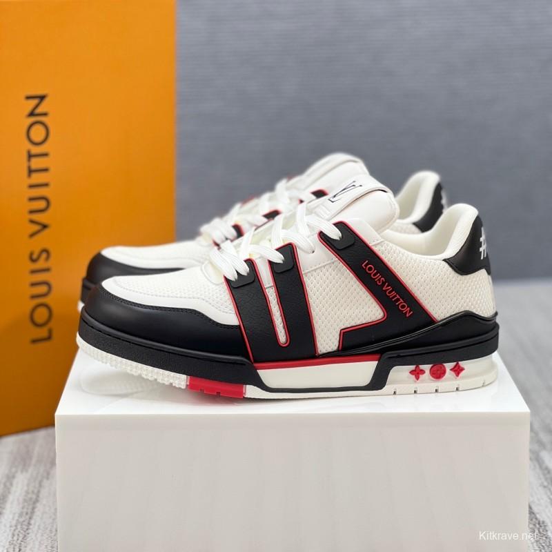 Louis Vuitton Trainer Sneaker Low 2025 SS New Colorway Couple Style Casual Sports Basketball Shoes - LY00400