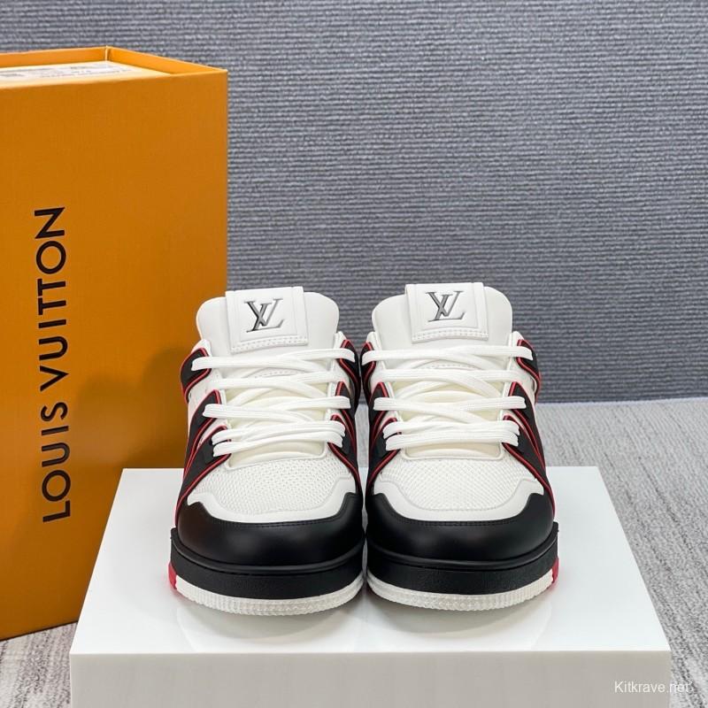 Louis Vuitton Trainer Sneaker Low 2025 SS New Colorway Couple Style Casual Sports Basketball Shoes - LY00400