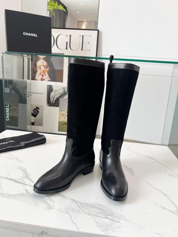 Adidas 2025 SS Suede Patchwork Chelsea Riding Boots Western Cowboy Boots - ModelX