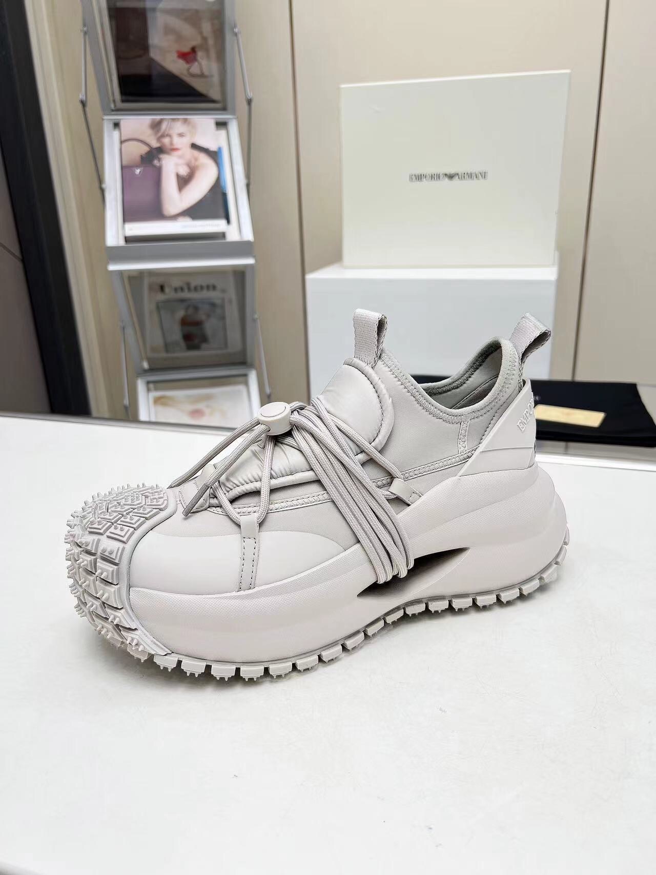 Armani 2025 SS Men's Sneakers with Tire Sole and Drawstring Design - LY00420