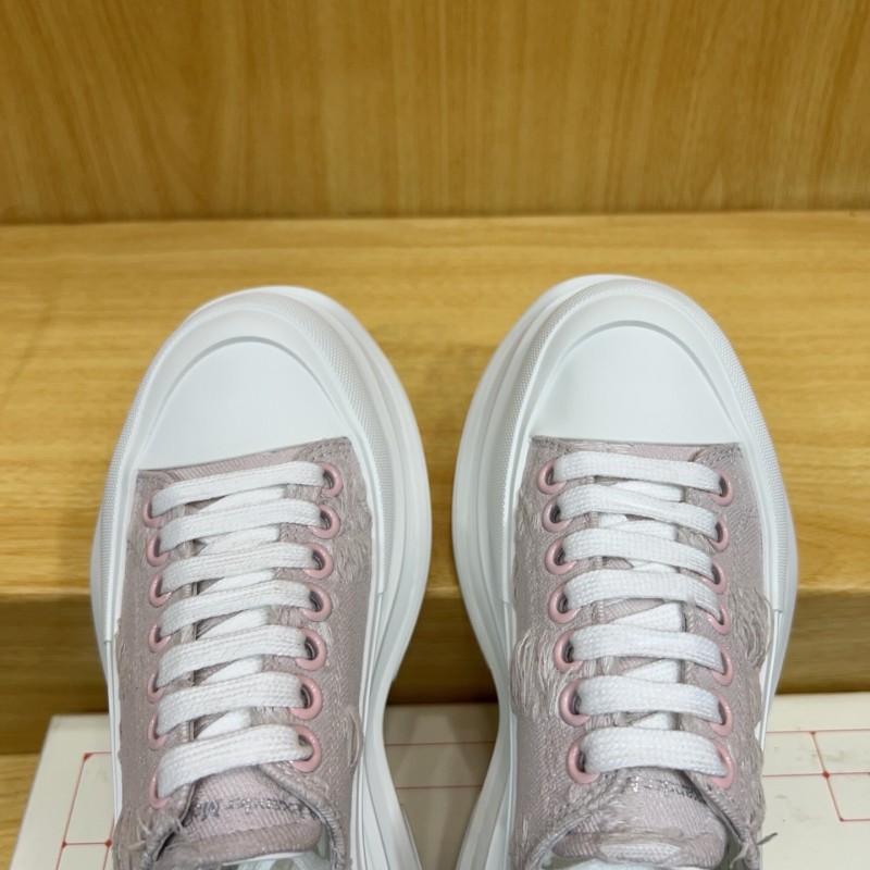 Alexander McQueen Spring Summer 2025 Blue Woven Platform Sneakers - AS00300
