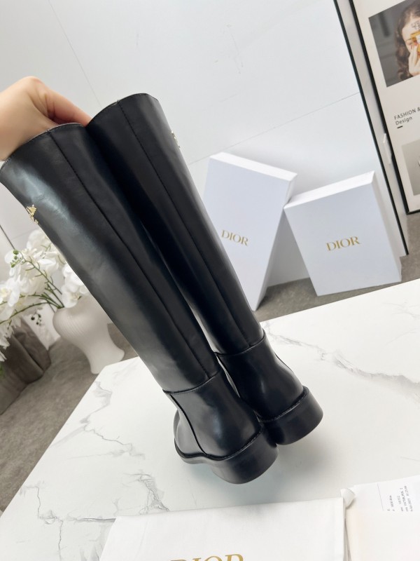 Dior 2025 SS Retro British Style Brogue New Knight Boots - LY00460