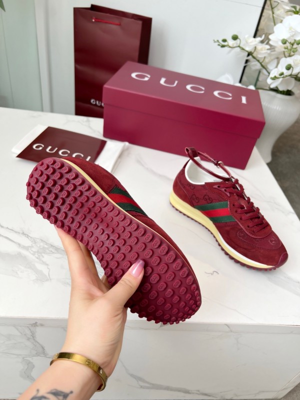 Gucci Women's Casual Shoes with GG Supreme Print and Metal Horsebit Detail - AS00330