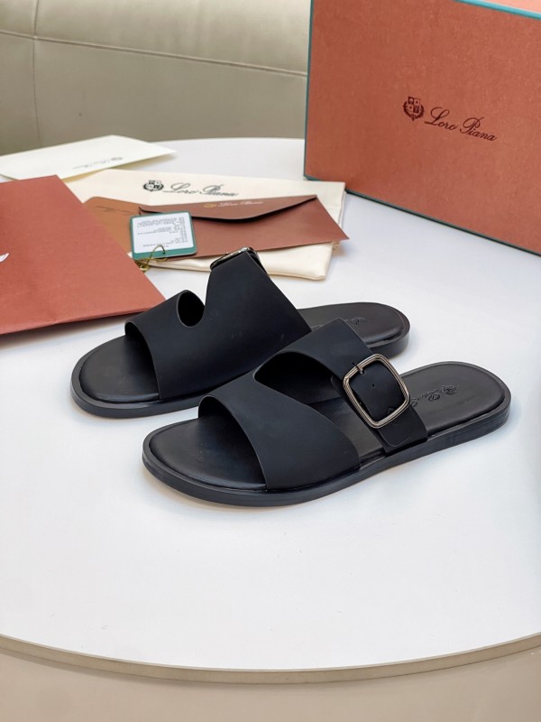 Loro Piana 2025 SS Men's Spring Summer Slippers with High-Quality Stitching - AS00250