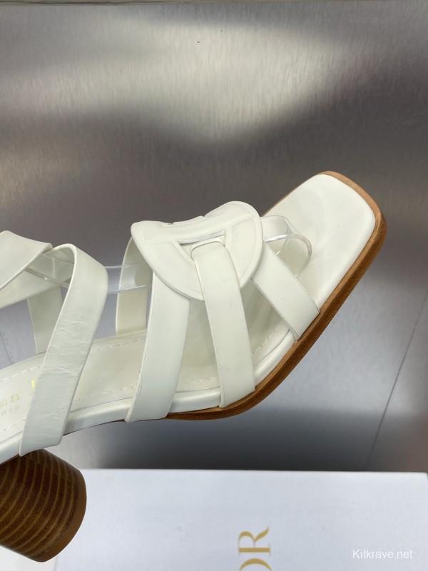 Dior D-Club Spring Summer New Jelly Color Hollow Layered Cross Strap High Heel Women Shoes - KFY00290