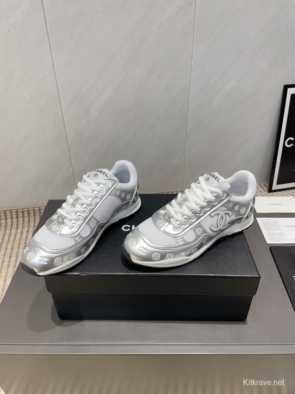 Chanel Silver Horn King II Casual Series Sports Shoes - KFY00330