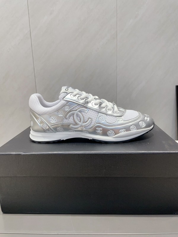 Chanel Silver Horn King II Casual Series Sports Shoes - KFY00330