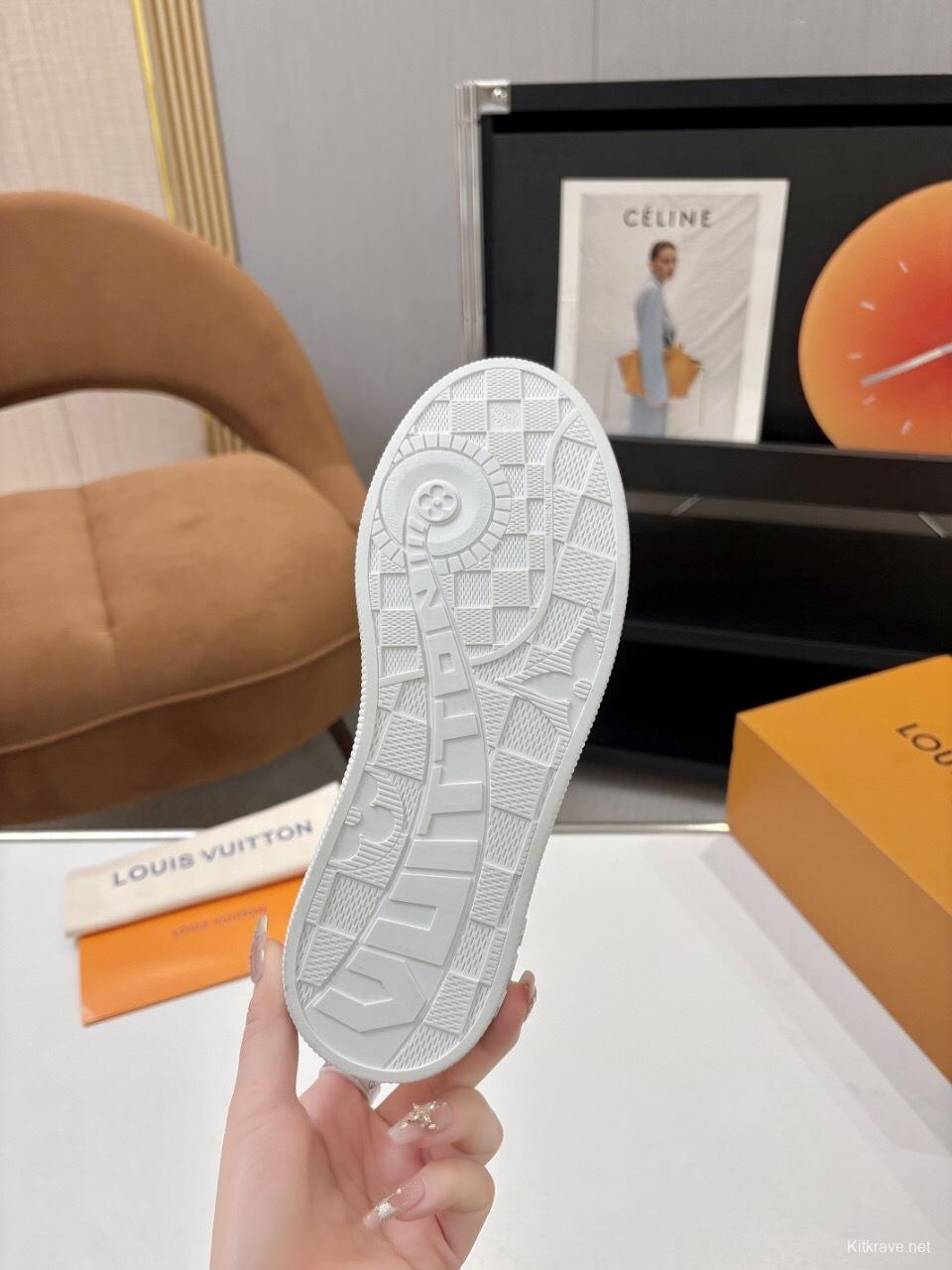 Louis Vuitton Lagoon Series Denim Sneakers with Monogram Embossing - AS00300