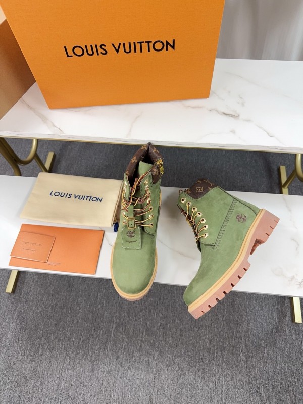 Timberland x LV Monogram Ankle Boots Waterproof Suede - LY00380