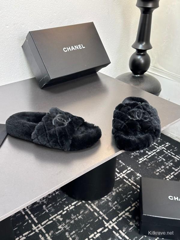 Chanel 2025 SS Fashion Fur Slippers - LY00250