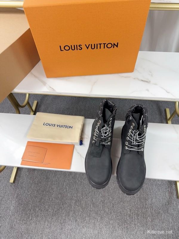 Timberland x LV Monogram Ankle Boots Waterproof Suede - LY00380