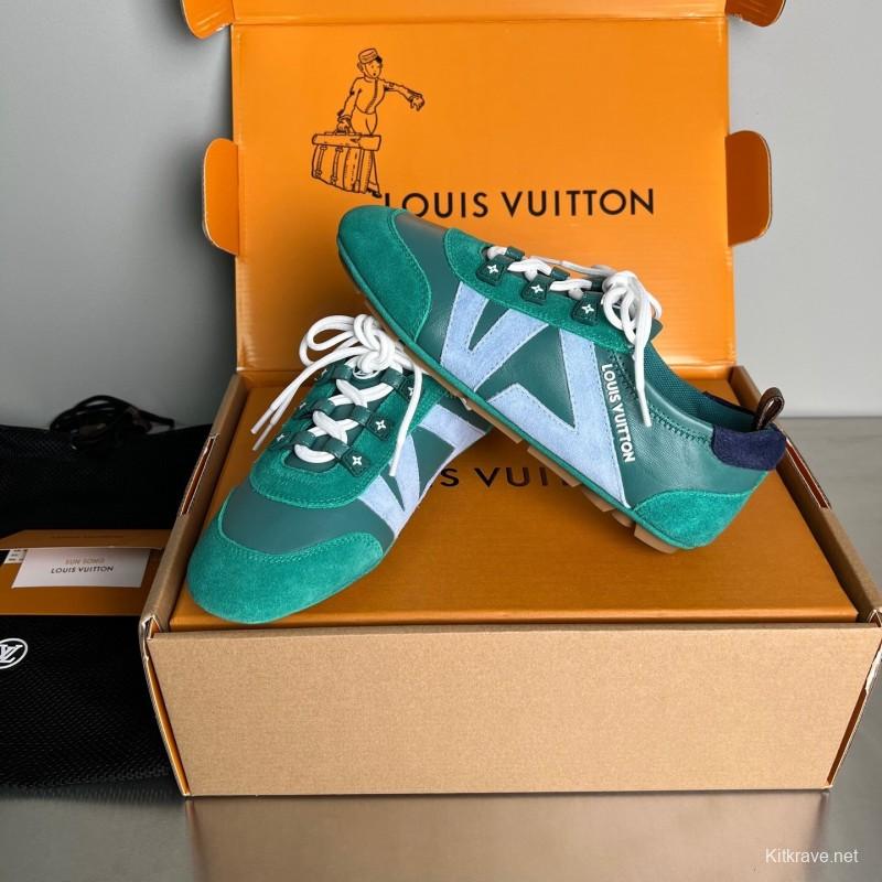 Lv Sneakerina 2025 SS Ballet Flat Low-Top Lace-Up Casual Shoes - YC