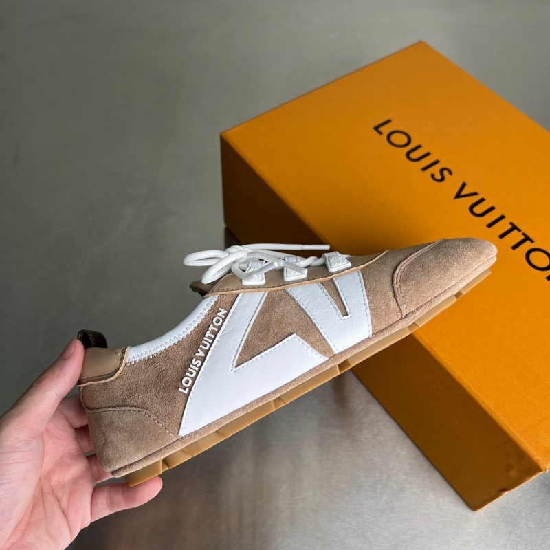 Lv Sneakerina 2025 SS Ballet Round Toe Lace-Up Low Top Lifestyle Casual Shoes - YC
