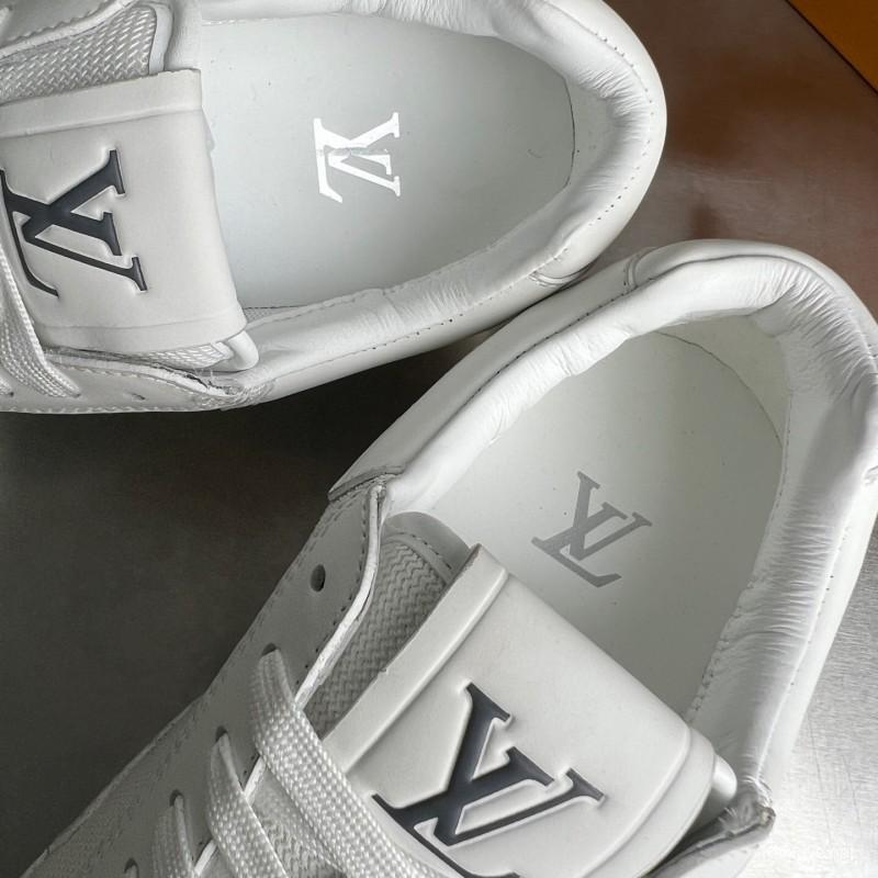 Lv Run Away Calfskin Leather Round Toe Lace-Up Low Top Casual Shoes Men's - YC