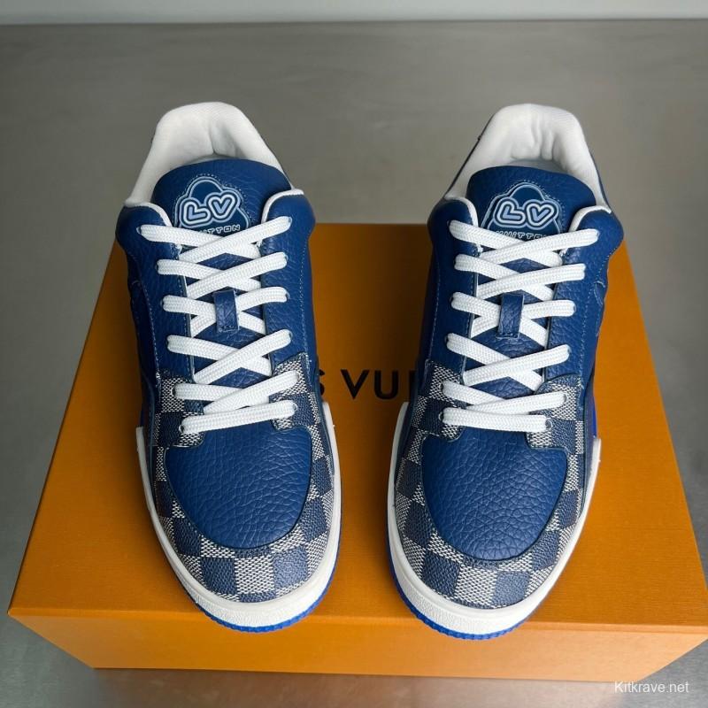 Louis Vuitton 2025 SS Replica Luxury Sneakers with Signature Logo and Dual-Color TPU Sole - YC