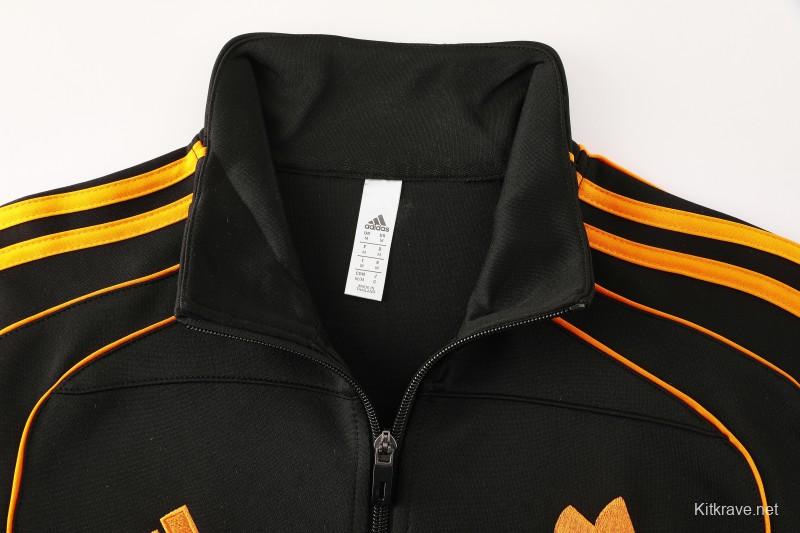 25/26 Roma Black Full Zipper Jacket+Long Pants