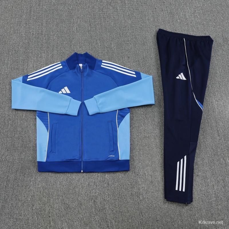 2025 Adidas Colorful Blue Full Zipper Jacket+Long Pants