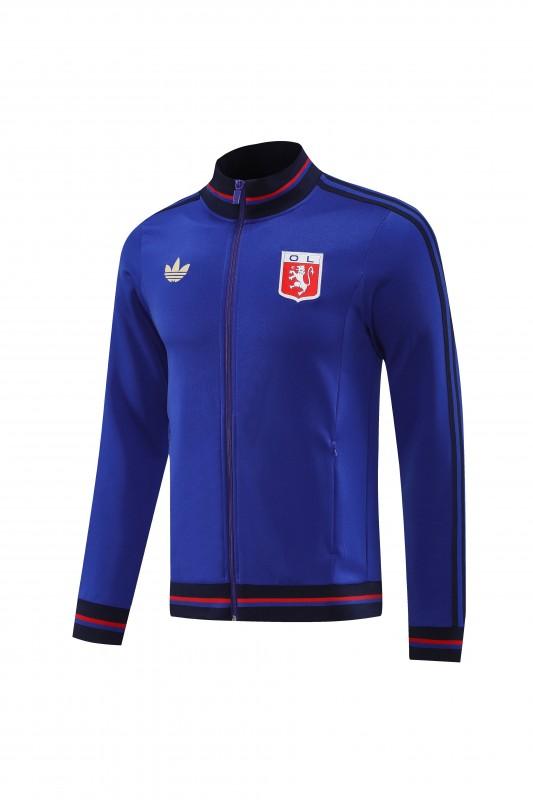 25/26 Olympique lyonnais/Lyon Blue Full Zipper Jacket+Long Pants